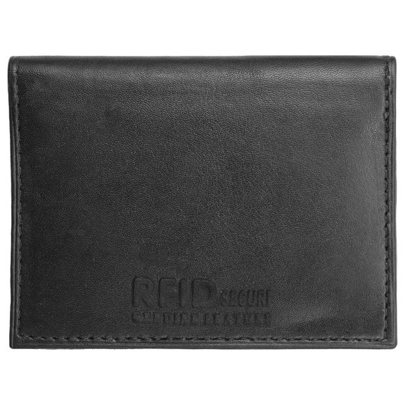 Men Genuine Leather Credit Card Case ID Holder with RFID Blocking - Picture 4 of 5